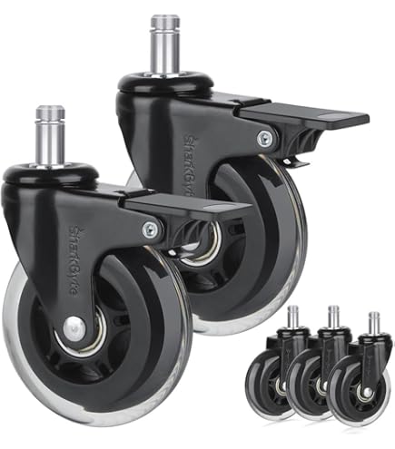 Hirate 5 Pack 3" Caster Wheel With Brake, Heavy Duty 5/16 - View #3