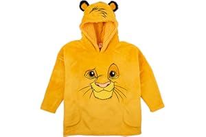 Disney Simba Sweat à capuche en polaire douce pour garçons et filles Motif Roi Lion pour enfants | Doublure à capuche Sherpa | Cadeau pour filles | Taille unique pour tous les âges de 4 à 10 ans