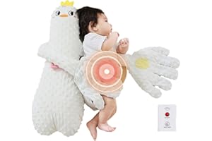 BFYSFBAIG Baby Sleeping Doll with Soothing Palm Pad, Soothing Baby Toy for Sleep Electric Baby Hand Pillow with Remote Control, Sleep Aid Companion Cartoon Patting Hand for Baby (Bird)