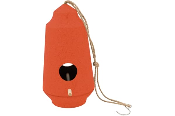 Point-Virgule nichoir en Fibre de Bambou Orange 15.1cm H 28cm