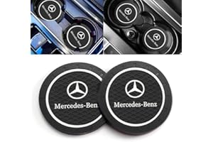 GEPAS 2 Pezzi Sottobicchieri per Auto,Sottobicchieri per Portabicchieri sostituzione per Mercedes Benz C E S M Serie CLK GLK GL AB AMG GLS GLE AMG,Sottobicchiere Antiscivolo,Auto Accessori Interni