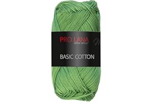 Frida's Wollhaus Pro Lana - 50 g - Coton basique - Pour tricot et crochet - 64 couleurs (177 - Vert mai)