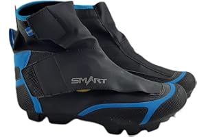 DATAPRICE Botín Smart de Ciclismo, Bota para Ciclista - Color Negro y Azul - Talla