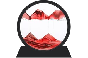 YATOSEEN Ornament stołu sztuki piasku ruchu, 3D piaskownica w ruchu wyświetlacz Flowing Sand Painting rama, relaks dla domu, biura i pracy