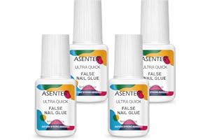 ASENTER 32ml Colle Faux Ongle Extra Forte Rapide Avec Pinceau Longue Duré Colle Capsules Colle