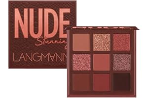 Allbestaye 9 Couleurs Fard À Paupières Palette Glitter Metallic Nude Mat Fumé Yeux Maquillage Imperméable À L'eau