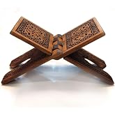 Konya Ahşap Oymalı Yakmalı Sel&ccedil;uklu Motifli Klasik Rahle,Beyaz