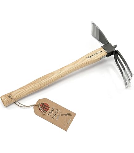 Doppelhacke In Herzform Aus Stahl – Mit 47 Cm Holzgriff, Gesamtlänge 50 Cm, 3 Zinken (8,5 Cm), Gartenwerkzeug