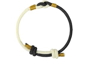 Emibele Couple String Bracelet, Rope Matching Bracelet for Girlfriend Boyfriend, Sliding Knot Friendship Love Promise Adjustable Bracelets Jewelry Gift for Valentines Day Anniversary, White & Black