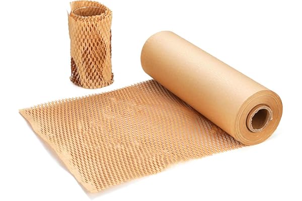 SZSYumUnion Emballage papier coussin enveloppe nid d'abeille rouleau de papier emballage perforé 30 mètres x 30 cm emballage pour déménagement expédition Breakables,Alternative d'emballage bulle