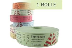 ‎PARTY DISCOUNT PARTY DISCOUNT Rollen-Eintrittskarten 1000 Abrisse, 1 Rolle, grün