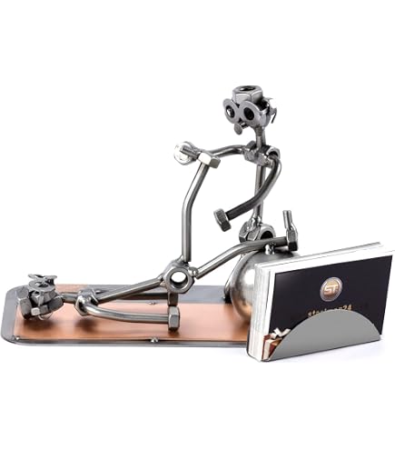 Steelman24 I Omini di Viti Nuotatore I Idee Regalo Originale I Soprammobili in Metallo I Modellino