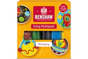 Renshaw Primary Colours, Just Roll With It Fondant Icing Multipack, 5 x 100 g (Pack of 1) - Vegan Friendly