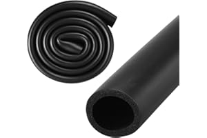 M METERXITY Rohrisolierschaumrohr, 30mm ID 40mm OD 1m Länge, weicher flexibler Schaumstoffschlauch Rohrisolierung für Griffunterstützung/Gitarrenständer/Dachgepäckträger [Schwarz]