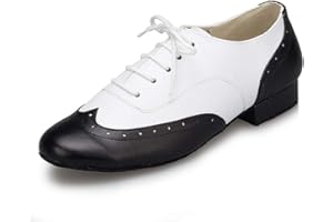 HIPPOSEUS Zapatos de Baile Latino Modernos para Hombres y niños, Zapatos de Baile Social con Cordones para Fiestas de salón y Salsa