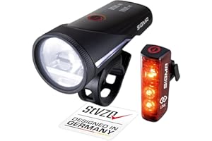 SIGMA Aura 100/Blaze Link (mocowanie silikonowe) | innowacyjna funkcja sprzęgła| przednie światło rowerowe LED 100 lux | tylne światło z funkcją światła hamowania