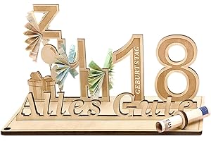 Giftota Regalo de Dinero para 18 cumpleaños, Regalos para 18 cumpleaños para niña y niño, 18. Regalos de decoración de Madera