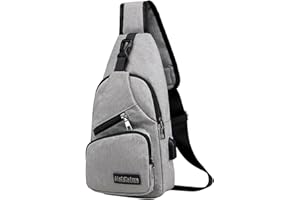 AEGJEGVD Men Bags Anti Theft Shoulder Bag Sling Bag Watreproof Strap Bag Crossbody Backpack with USB Hole Small Portable Bags Lightweight Hiking Bag Fashion Sport Backpacks Outdoor Travelling Cycling Bags