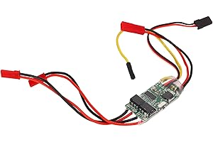 Alomejor ESC Bidirectionnel RC, Contrôleur Vitesse Moteur Brossé 2s-3s Lipo 5A avec Protection Surchauffe pour Modèles de Bateaux RC