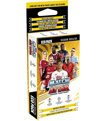 Topps Match Attax Extra 2025 Mega Multipack 52 Carte, Tra Cui 3 Schede