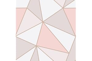Fine Decor Wallcoverings FD41993 UK Apex Geo Sidewall Wallpaper, Rose Gold, Full Roll,10.05m*52cm