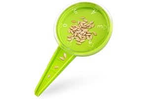 Milifox Dispensador de Semillas con 5 Tamaños Ajustables - Herramientas de Jardín - Plantador Manual de Hortalizas