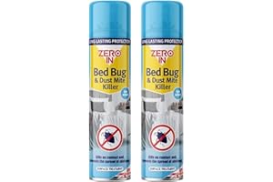 Quebec- Zero in Effective Bed Bug Killer Spray for Bedbugs & Mites - Long Lasting - 12 Months Protection- Natural Fresh Linen Fragrance - Child & Pet Safe - 300 ml (Pack of 2)