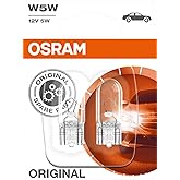 Osram Orijinal W5 W Halojen, Konum ve Plakası Işığı Double Blister beyaz 2825-02B
