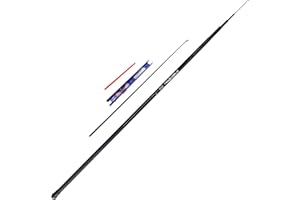 ZWIM - 5m / 16ft Starter TELE WHIP POLE Fishing Combo Collapses to 115cm Set for Big Freshwater Fish - Comes with Spare Elasticated Top Kit, Ready Tied Rig and Disgorger [12-20P500]