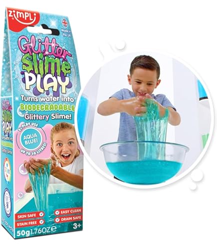 Zimpli Kids Eco Glitter Slime Baff Pink, 1 Bath Or 4 Play Applications, Magically Turns Water Into Sticky And Shimmering Slime, Bath Toy For Kids, Environmentally Friendly And