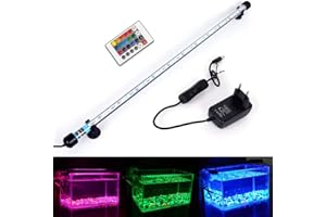 VARMHUS MLJ Aquarium Lighting Luce di Pesce Drago Illuminazione per Acquario Impermeabile (RGB 62cm)