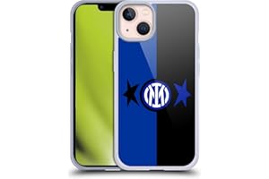 Head Case Designs Licenza Ufficiale Inter Milan Nero & Blu IM 2Stars Custodia Cover in Morbido Gel Compatibile con Apple iPhone 13