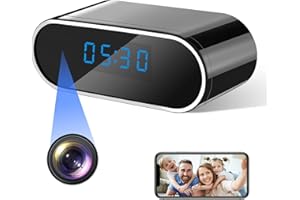 ZGSZ 2.4 & 5G WiFi Cámara Oculta 120° Mini WiFi Cámara Espía HD 1080P Reloj Cámara Oculta Apoyo Visión Nocturna y Detección de Movimiento para el Hogar y la Oficina