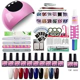 lamparas led gelish 3 ajustes de temporizador: Esta lámpara de clavos tiene 3 configuraciones de temporizador: 60s, 90s, 120s; Una abertura grande para que pueda secar 5 dedos de las manos o los pies a la vez.