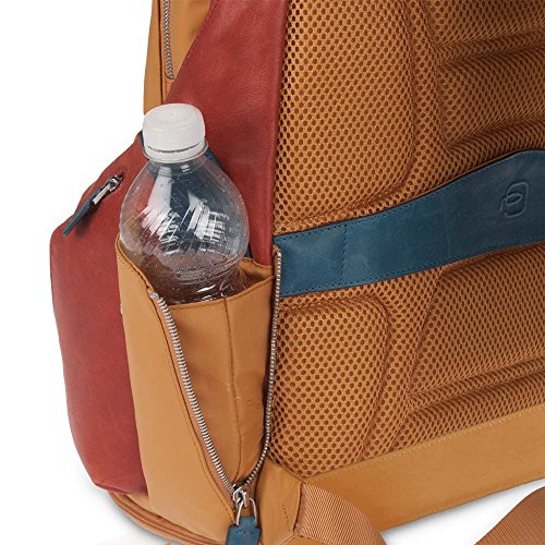 Piquadro Rucksack Zaino Coleos Schwarz 20 L orange