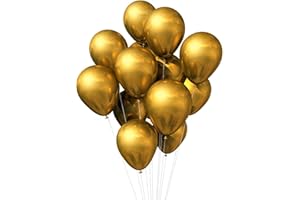 TOURIMA Luftballons Gold, 30 Stück 10 Zoll Gold Latex Ballons,Geburtstag Luftballon,Helium Ballons für Geburtstage,Hochzeit, Babyparty,Schulfeier Party,Thema Partydeko