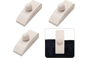 Povxlum 4 Pcs Tapestry Hangers Wood Quilt Wall Hangers Blanket Hanger Clamps, Carpet Rug Display, Wooden Wall Clips for Hanging (White)