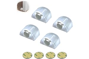 OLD DAVE Set di 4 mini fermaporta magnetici, montaggio adesivo, senza bisogno di trapano, fermaporta