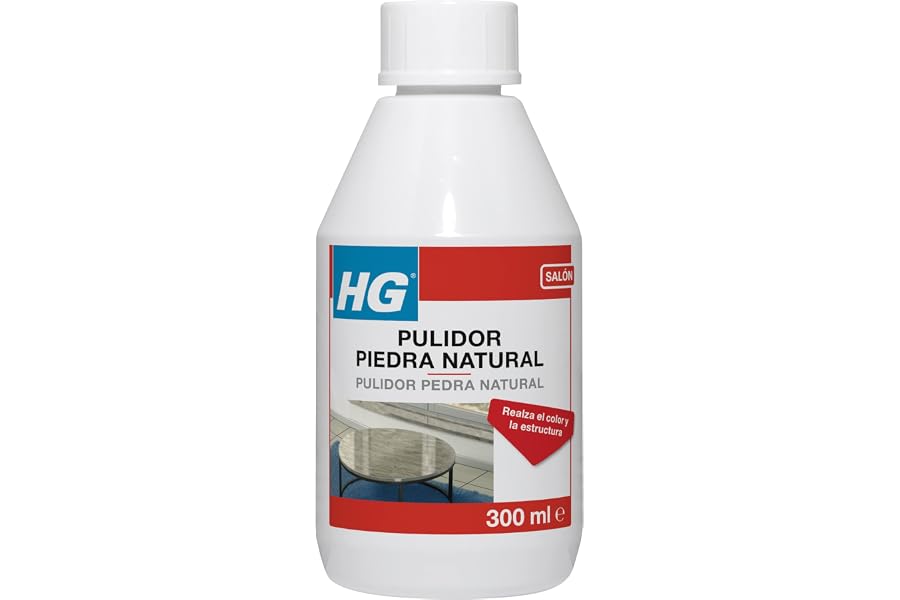 HG HG Pulidor Piedra Natural | Pule, Limpia e Intensifica el Color y la Estructura, Para Todo Tipo de Mármol, Granito | 300 m