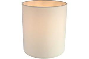 Contemporary and Elegant Soft Cream Linen Fabric Cylinder Lamp Shade for Wall Ceiling or Table - 18cm High 40w Maximum Suitable for The Home or Commercial Usage by Happy Homewares