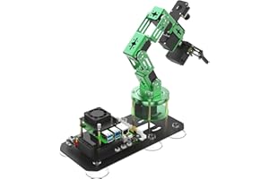 Yahboom Robotic Arm Raspberry Pi Robot Kit AI Hand Building with Camera 6-DOF Programmable AI Electronic DIY Robot for Adults ROS Open Source (Dofbot without Pi 4B)