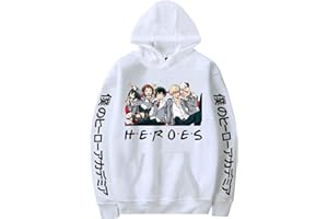 YIMIAO Hombre Mujer My Hero Academia Sudaderas con Capucha Manga Japonesa Anime Manga Larga Pullover Hoodie