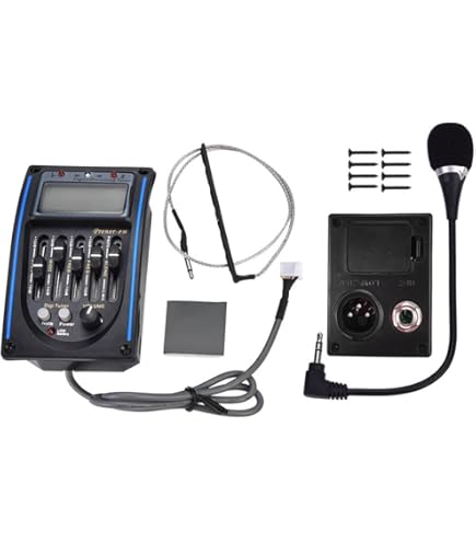 Equalizer Preamp Per Chitarra Acustica Alomejor - 5 Bande EQ, Tuner LCD, Pickup Piezo - Foto 5