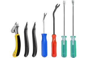 AUMUA Levapunti per Tappezzeria, Estrattore di Graffette, Levachiodi, Kit Estrattore di Chiodi, per Togli Graffette, Chiodi e per Tutti Gli Altri Tipi di Punti Metallici, Confezione da 7