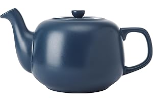 La Cafetière Ceramic Teapot, Navy, 1.2 litres, Labelled