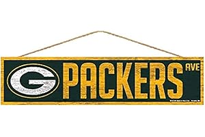 Wincraft NFL Green Bay Packers SignWood Avenue Design, Teamfarbe, 4 x 17 cm