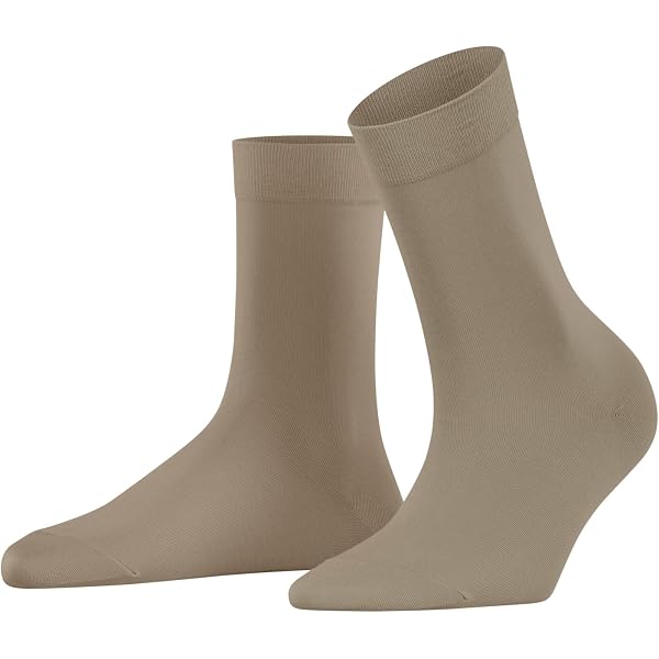 FALKE Cotton Touch W Kh Sottili Al Ginocchio Tinta Unita, Calzini lunghi Donna, Beige Nude 4092, 35-38