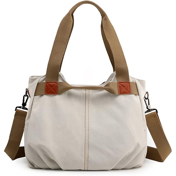 Sac Fourre-Tout Moyen DIRRONA Toile Brodée - Sac à Main Femme Bohème Chic, Shopping Travail Voyage, Poignées Tressées