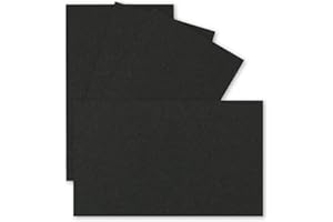 FARBENFROH BY GUSTAV NEUSER 50 tarjetas individuales DIN A7, 10,5 x 7,3 cm, 240 g/m², papel de estraza negro, minitarjetas ideales para personalizar, tarjetas de nombre y tarjetas de visita