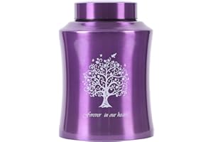 YOUDEAR MEMORIALS Youdear Urna funeraria para cenizas humanas para adultos, hombres y mujeres, urna funeraria media para cenizas humanas para papá, mamá, urna funeraria (violeta)